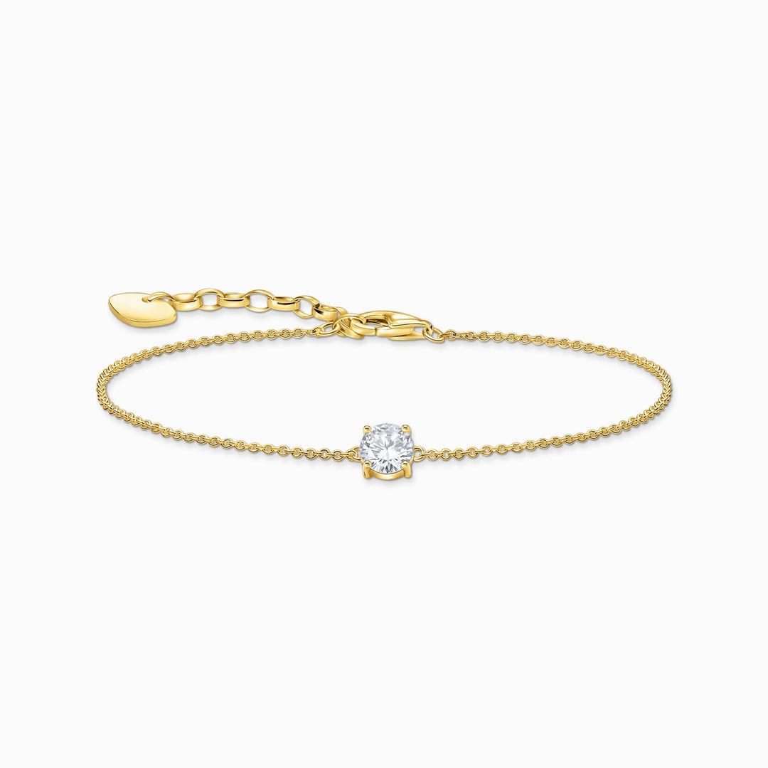 Thomas Sabo - White CZ Pendant Bracelet - Gold