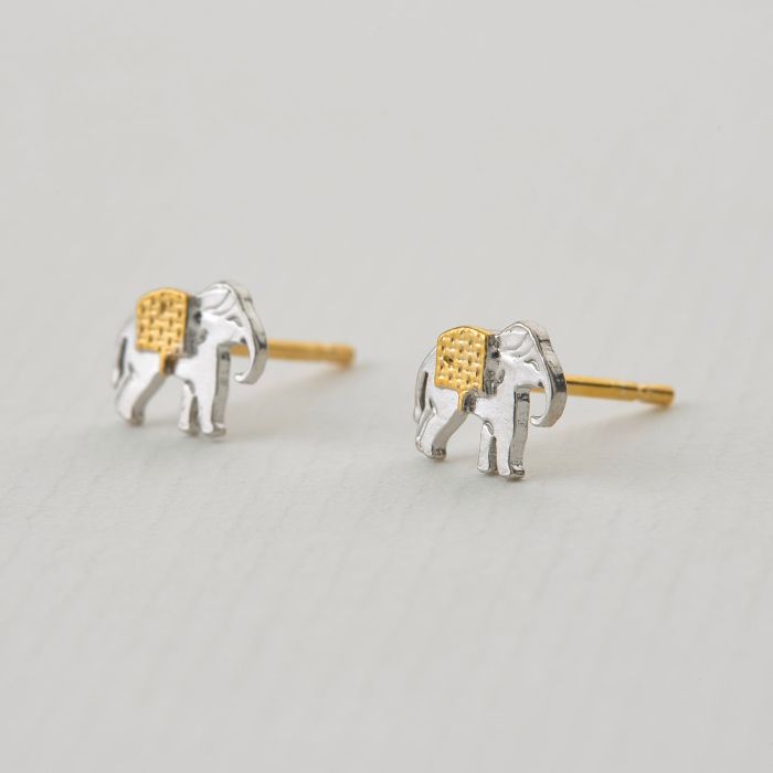 Alex Monroe - Elephant Stud Earrings - Gold