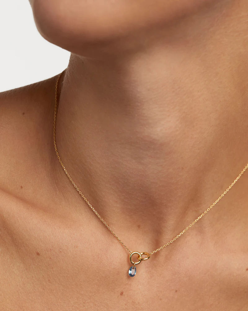 PDPAOLA - Blue Lily Necklace - Gold