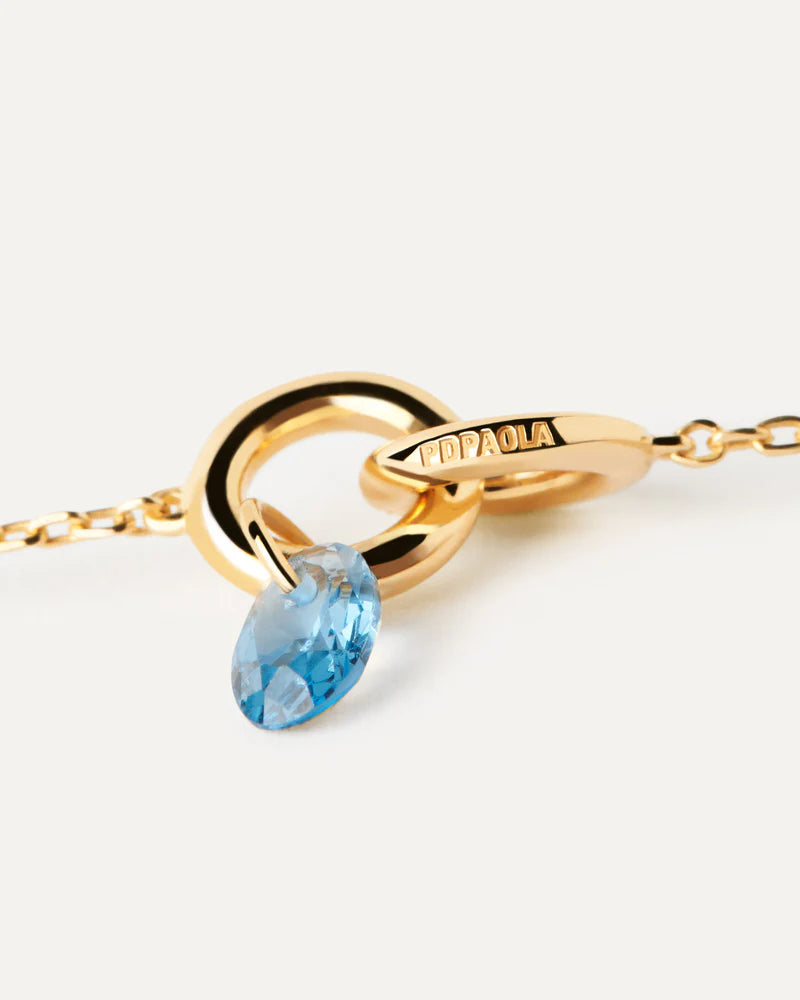 PDPAOLA - Blue Lily Necklace - Gold