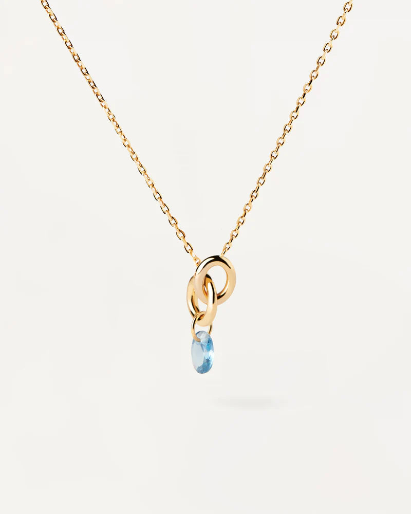 PDPAOLA - Blue Lily Necklace - Gold