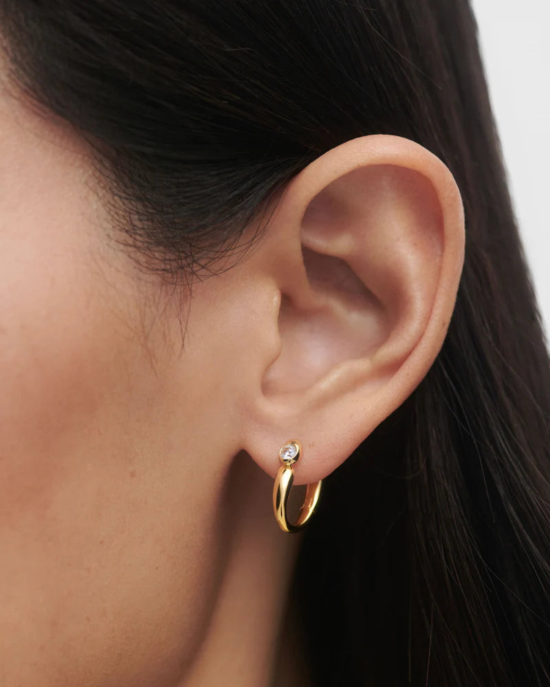 PDPAOLA - Becca Hoop Earrings - Gold