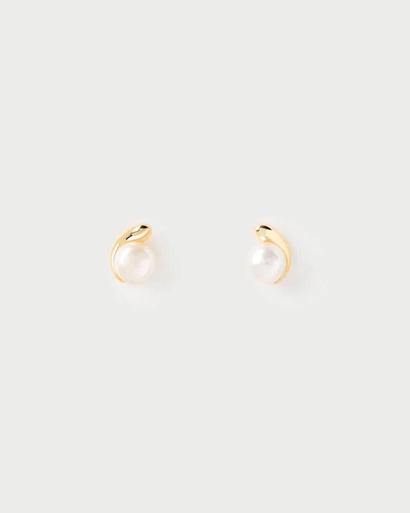 PDPAOLA - La Perla Mini Stud Earrings - Gold