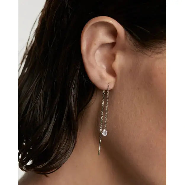 PDPAOLA - Waterfall Drop Earrings - Silver