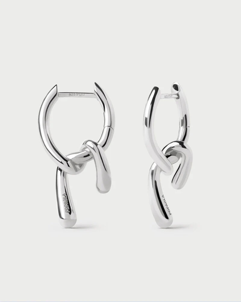 PDPAOLA - Mini Twist Hoop Earrings - Silver