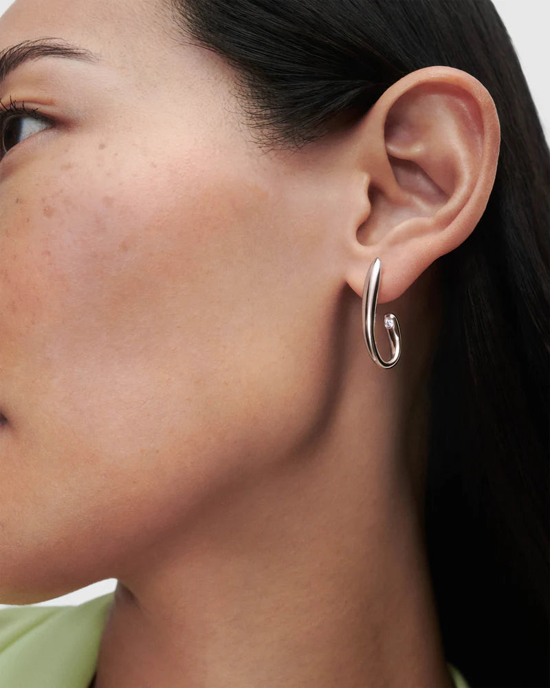 PDPAOLA - Volta Hoop Earrings - Silver