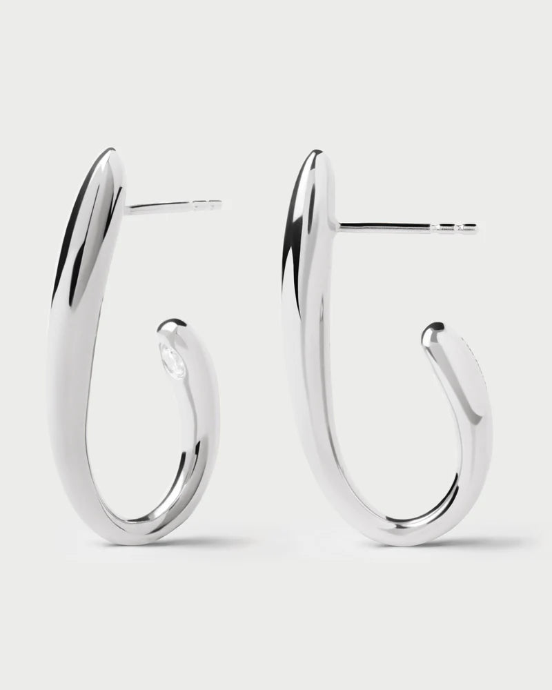 PDPAOLA - Volta Hoop Earrings - Silver