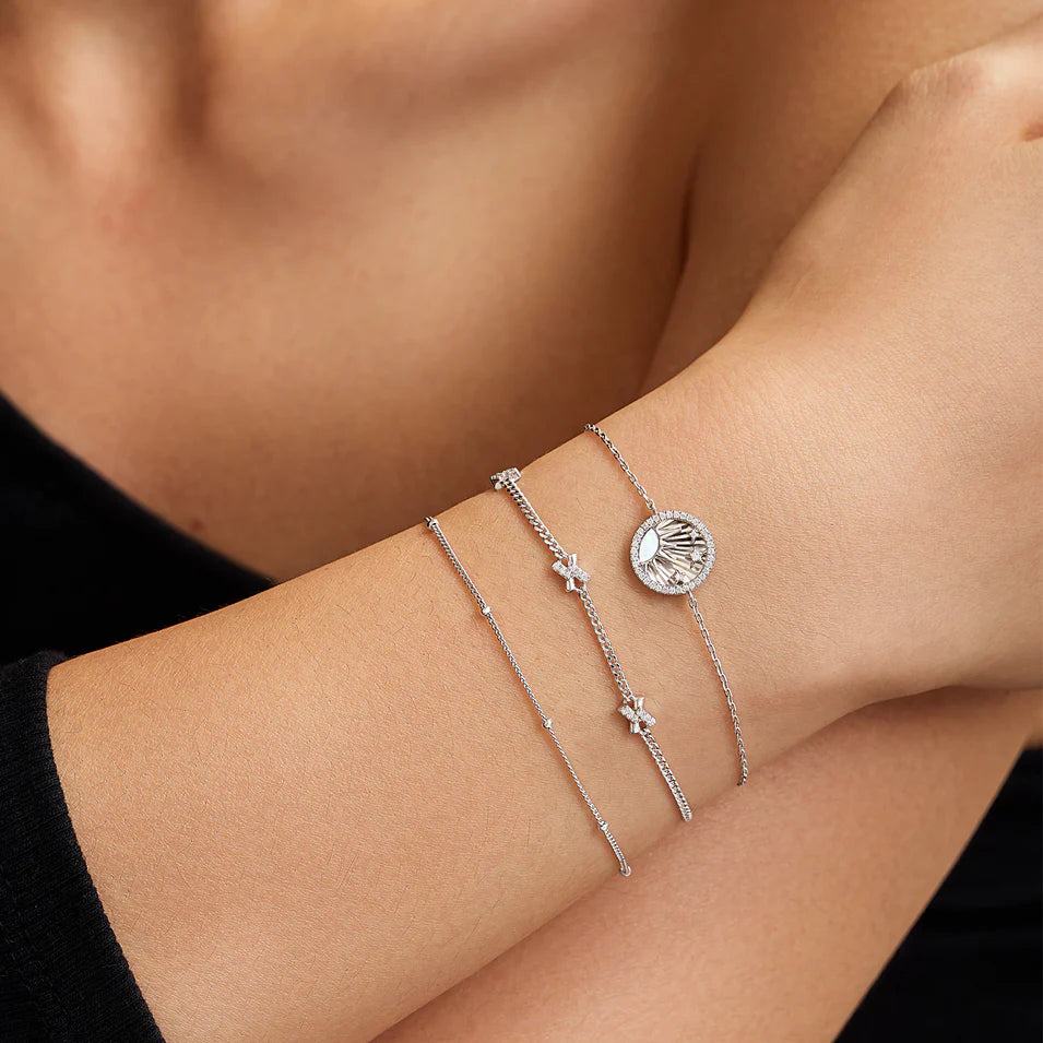 Ania Haie - Cross Station Bracelet - Silver