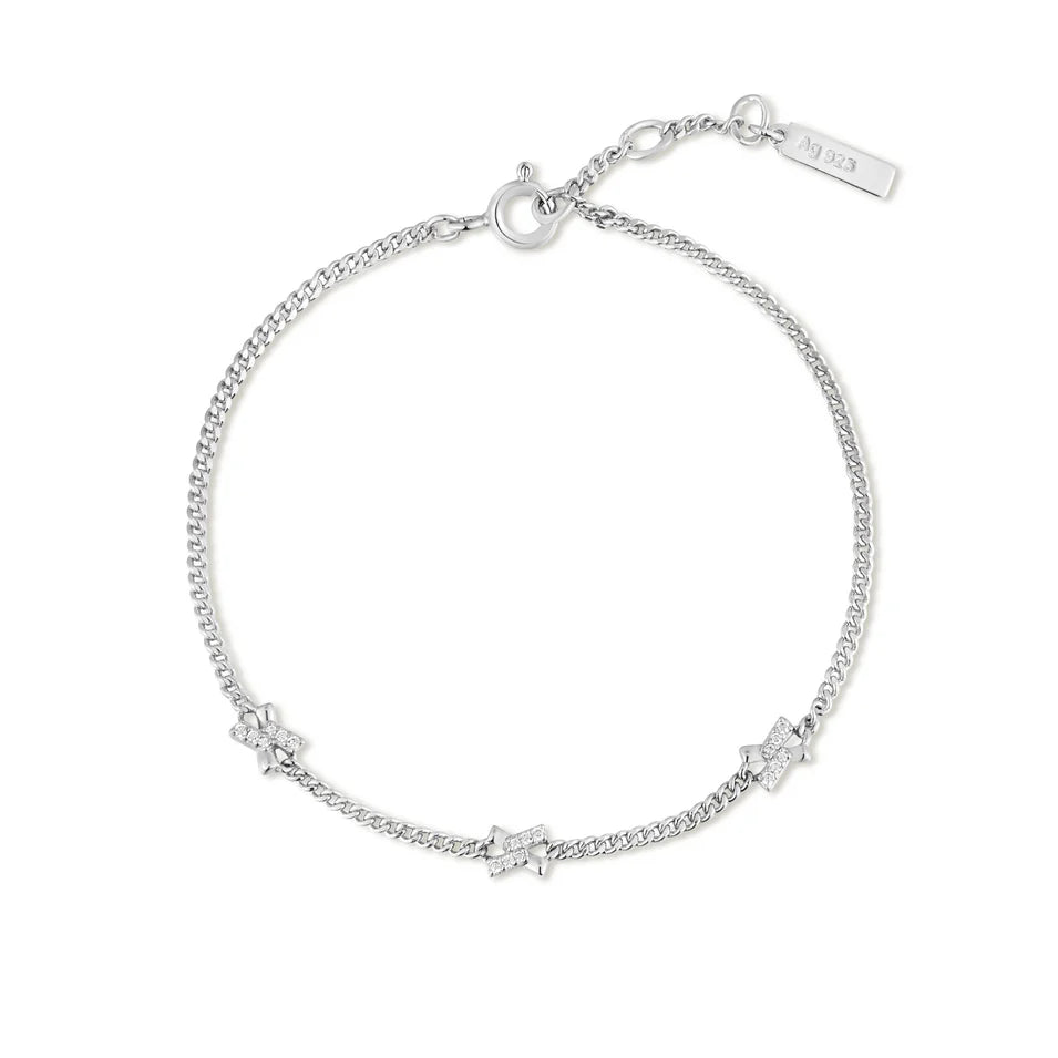 Ania Haie - Cross Station Bracelet - Silver