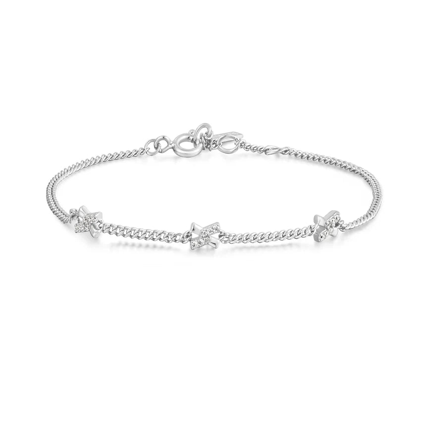 Ania Haie - Cross Station Bracelet - Silver
