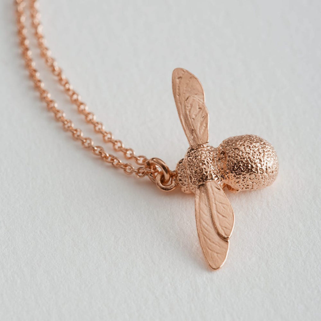 Alex Monroe - Baby Bee Necklace - Rose Gold