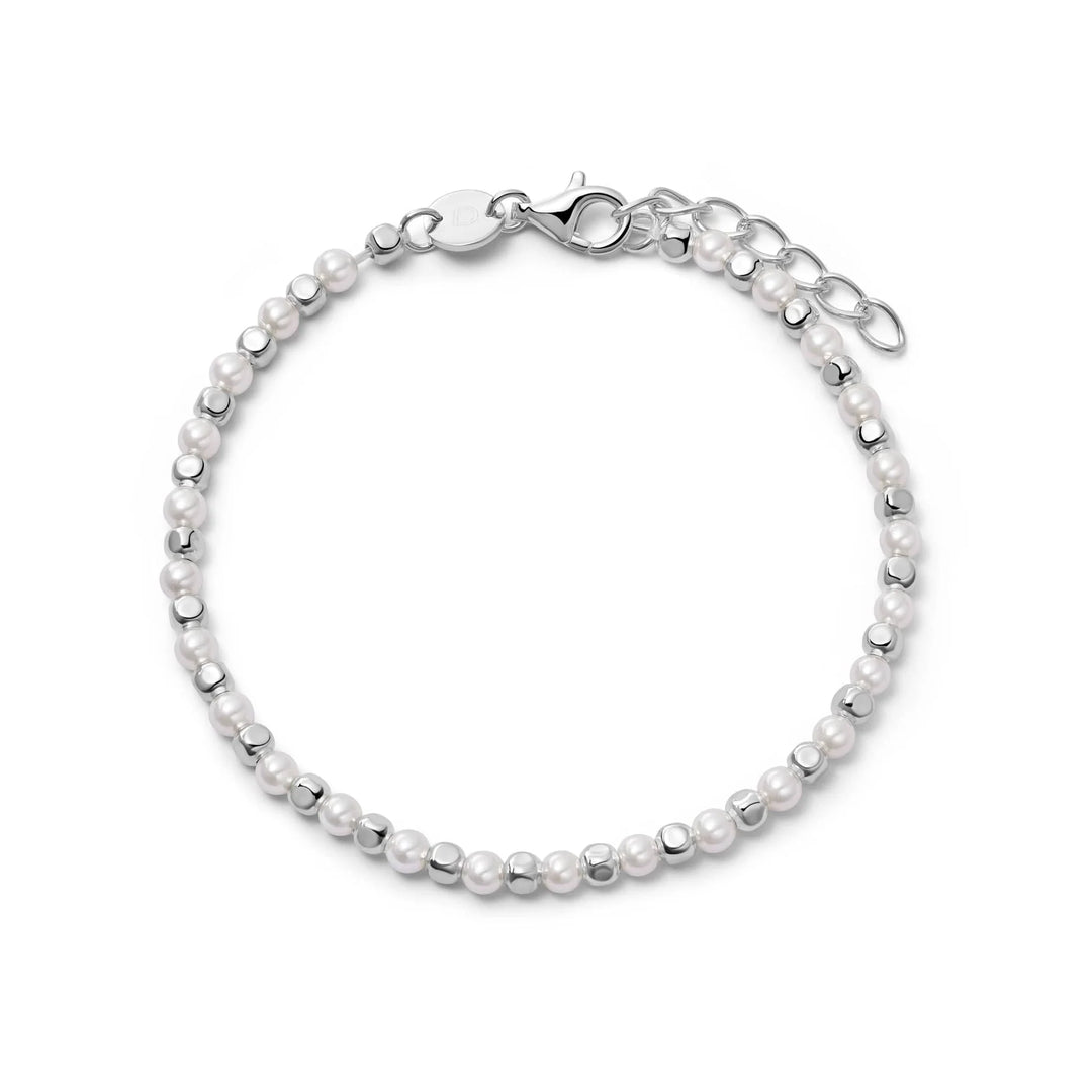 Daisy London - Pearl and Bead Bracelet - Silver