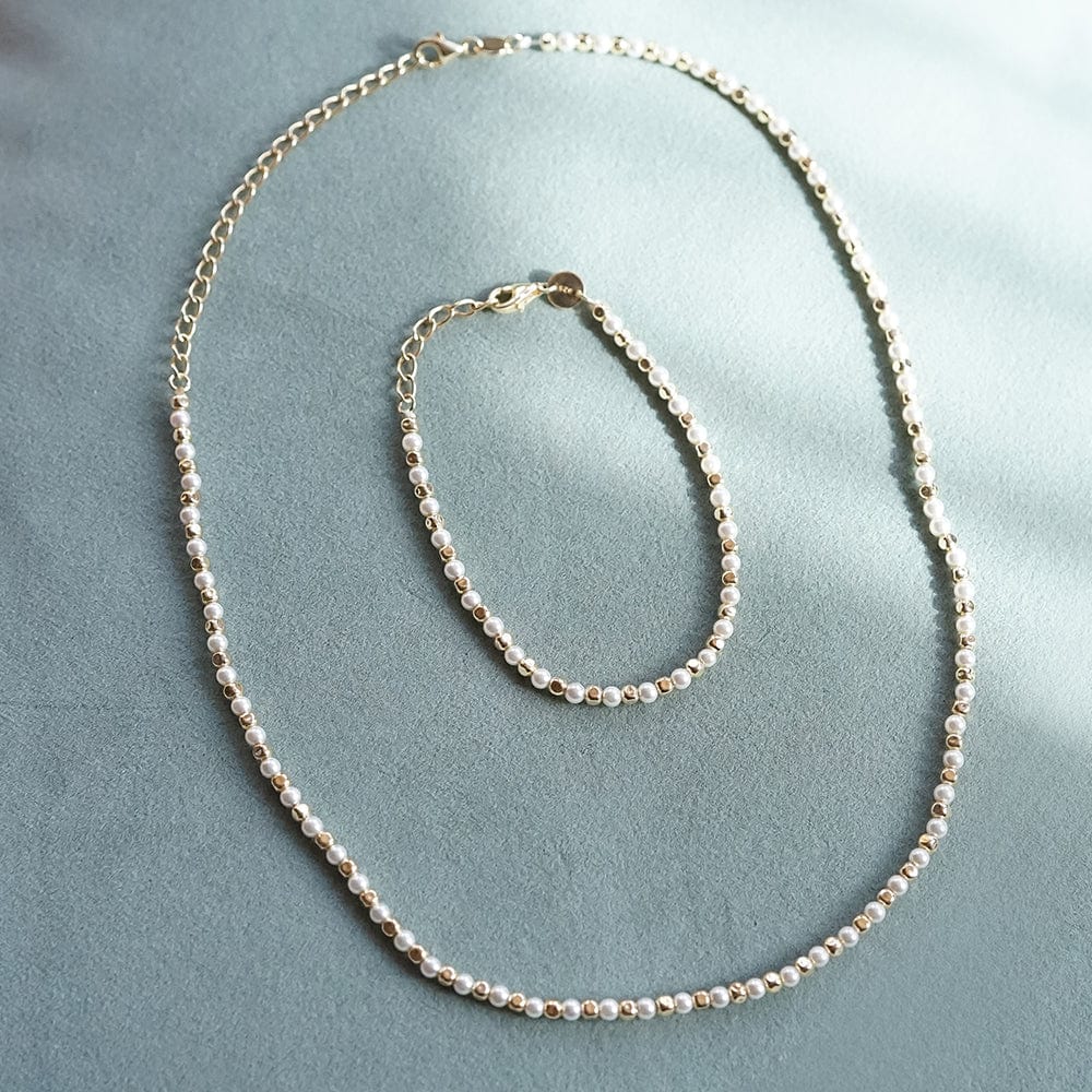 Daisy London - Pearl and Bead Bracelet - Silver
