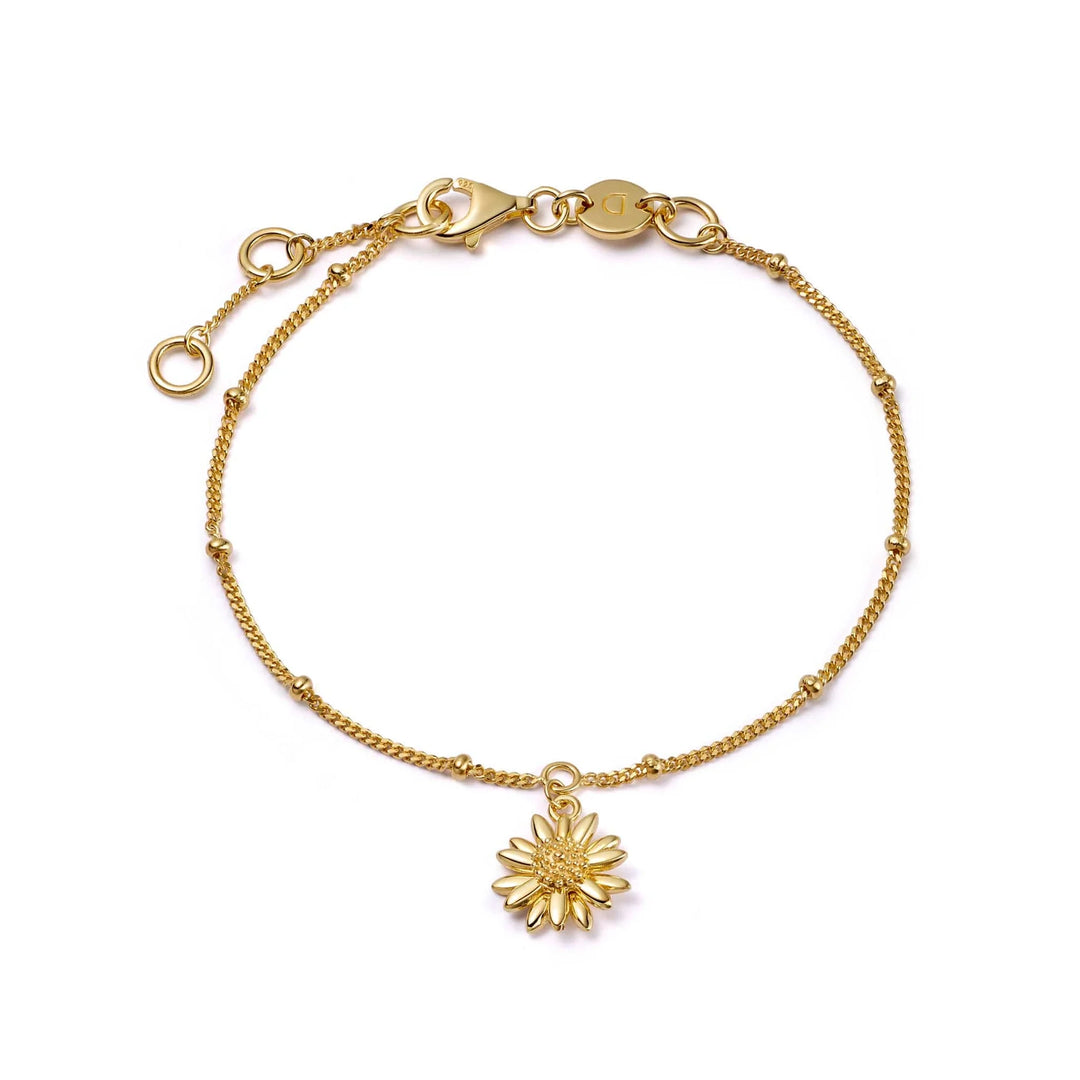 Daisy London - English Daisy Drop Bobble Bracelet - Gold