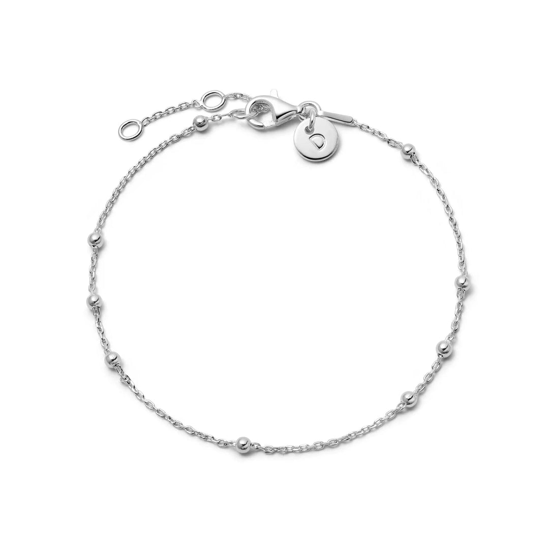Daisy London - Beaded Layering Chain Bracelet - Silver