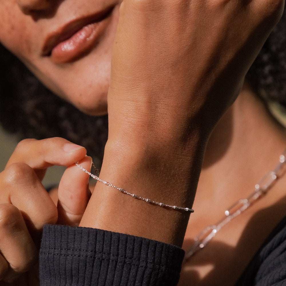 Daisy London - Nova Modern Chain Bracelet - Silver