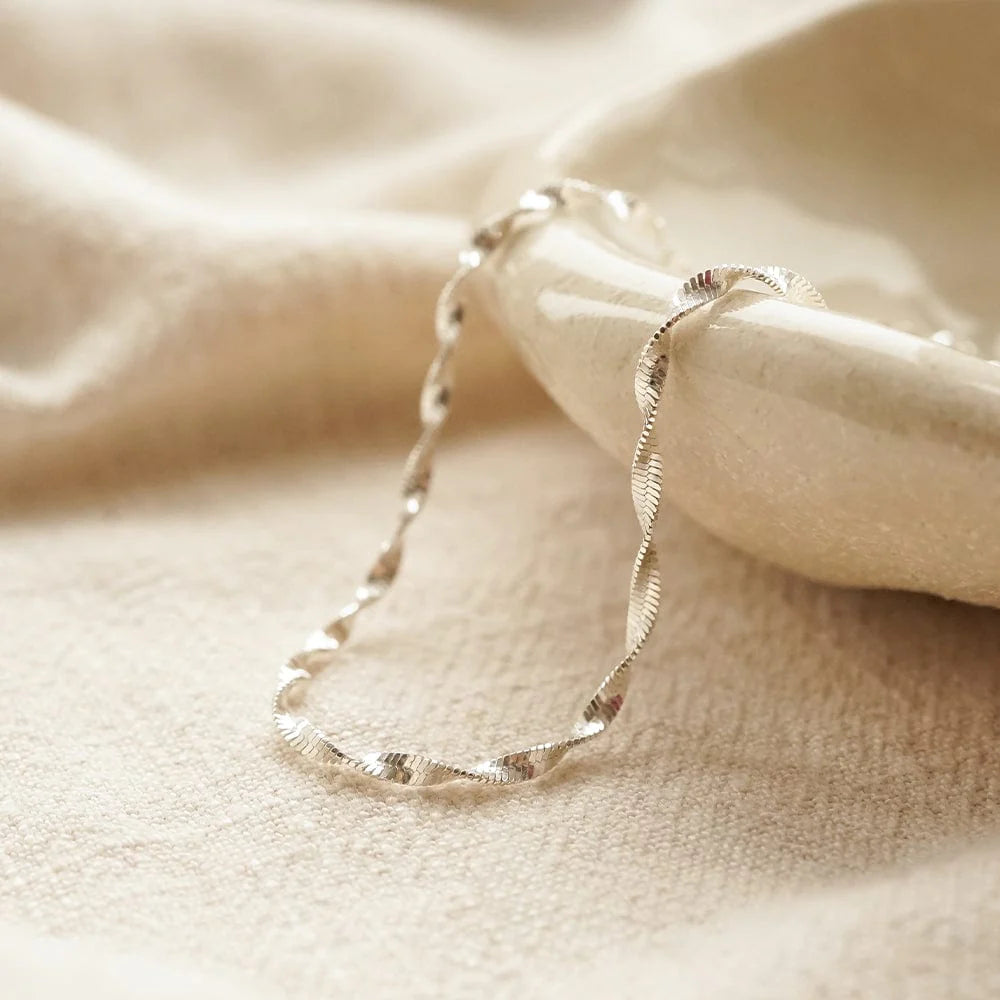 Daisy London - Helix Twisted Chain Bracelet - Silver
