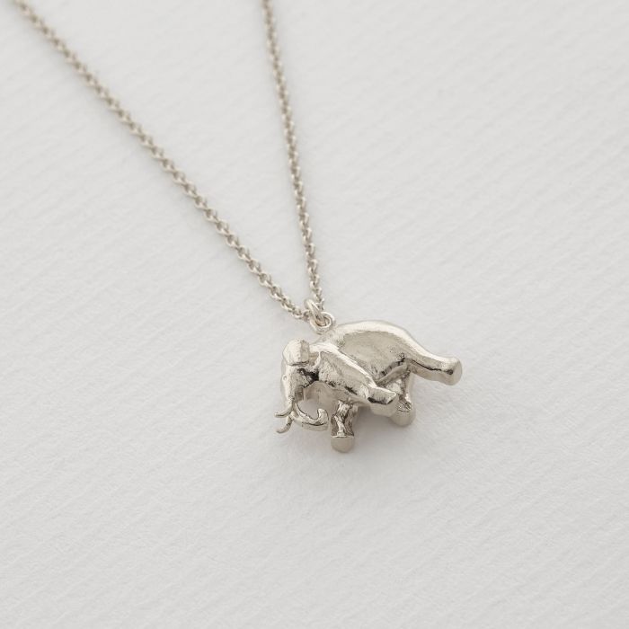 Alex Monroe - Indian Elephant Necklace - Silver