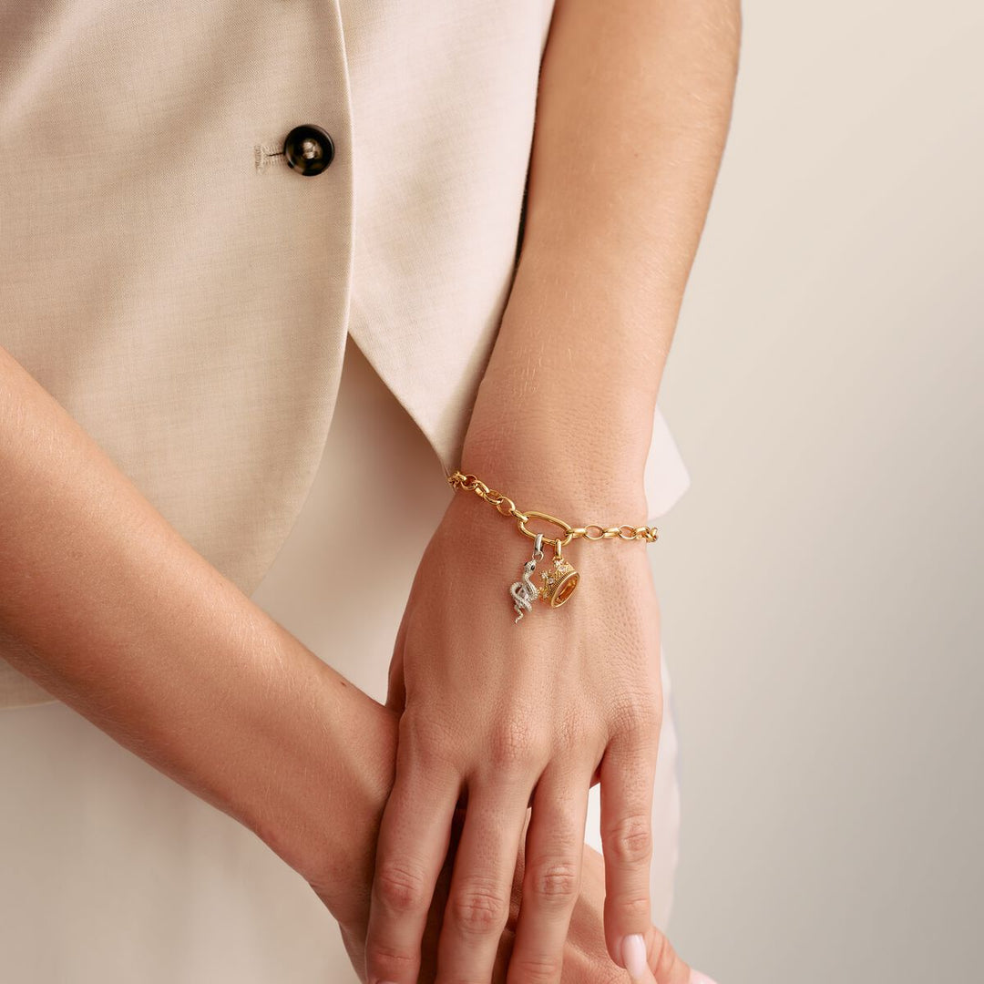 Thomas Sabo - Snake with Stone Connect Charm - Silver