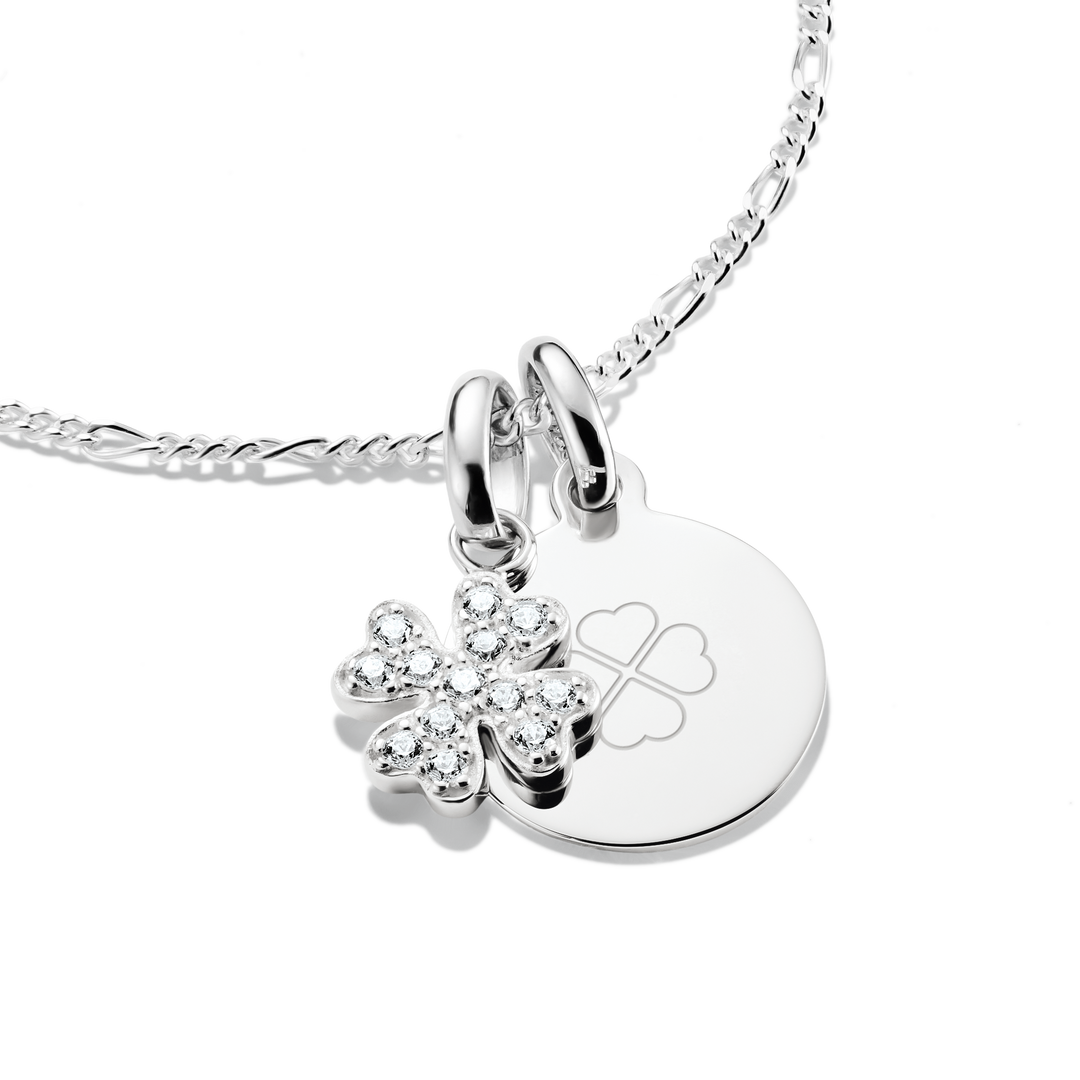 Thomas Sabo - Lucky Clover with Stones Connect Charm - Silver