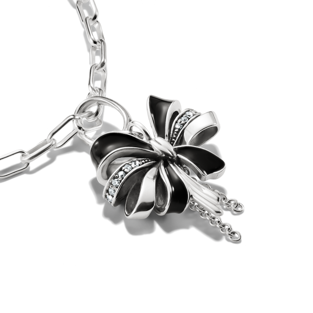Thomas Sabo - Black Bow Connect Charm - Silver
