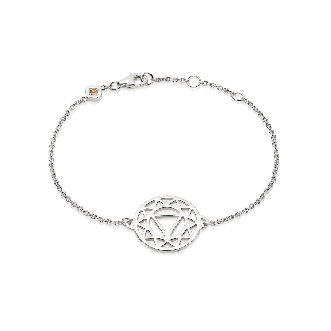 Daisy London - Solar Plexus Chakra Chain Bracelet - Silver