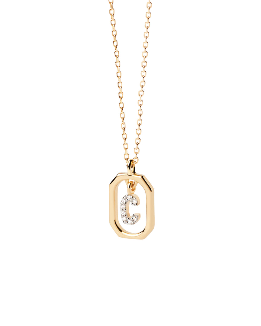 PDPAOLA - Mini Letter 'C' Necklace - Gold