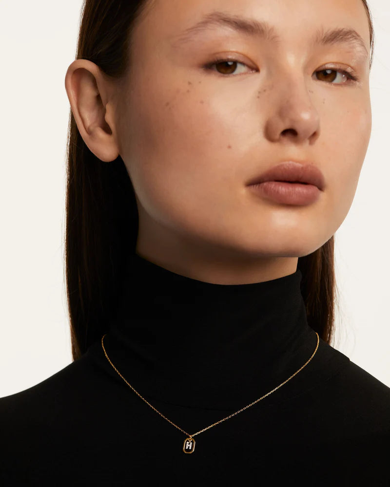 PDPAOLA - Mini Letter 'H' Necklace - Gold