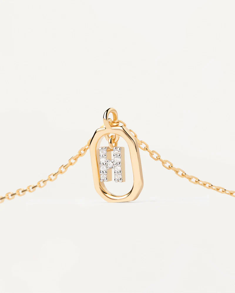 PDPAOLA - Mini Letter 'H' Necklace - Gold