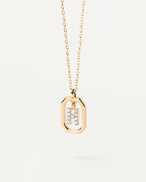 PDPAOLA - Mini Letter 'H' Necklace - Gold