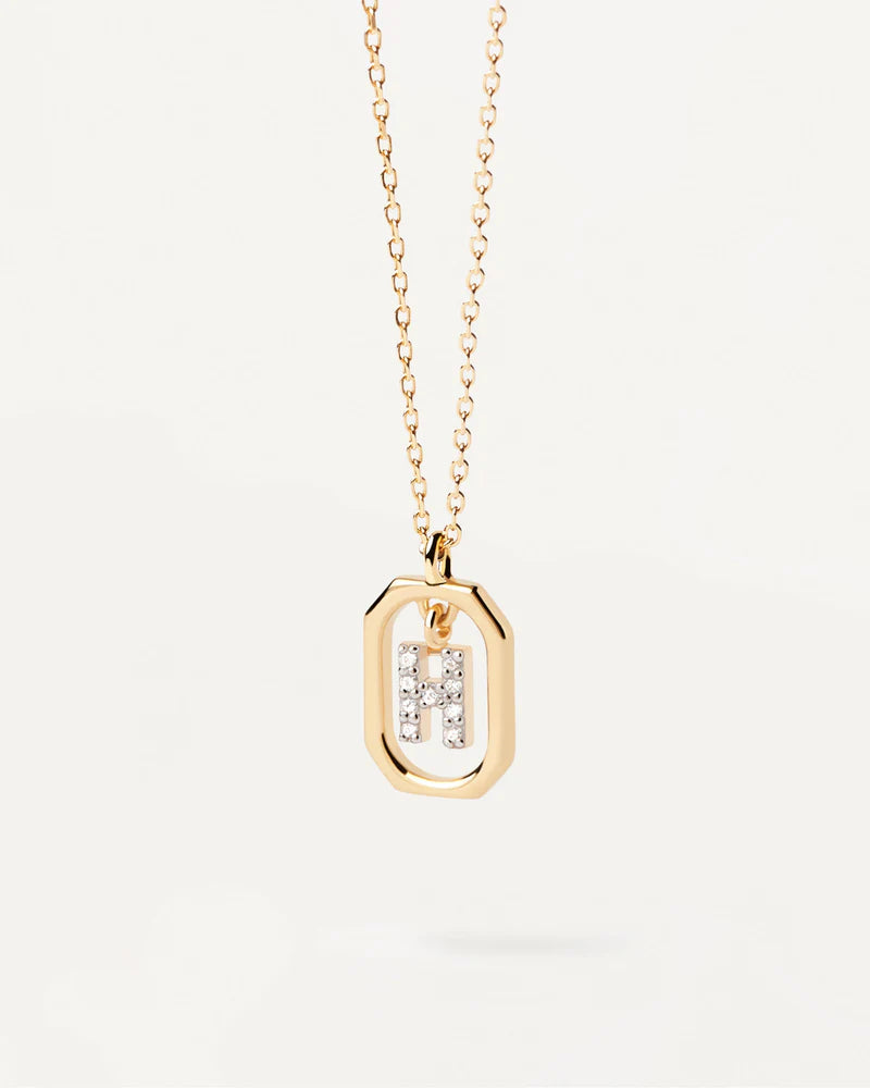 PDPAOLA - Mini Letter 'H' Necklace - Gold