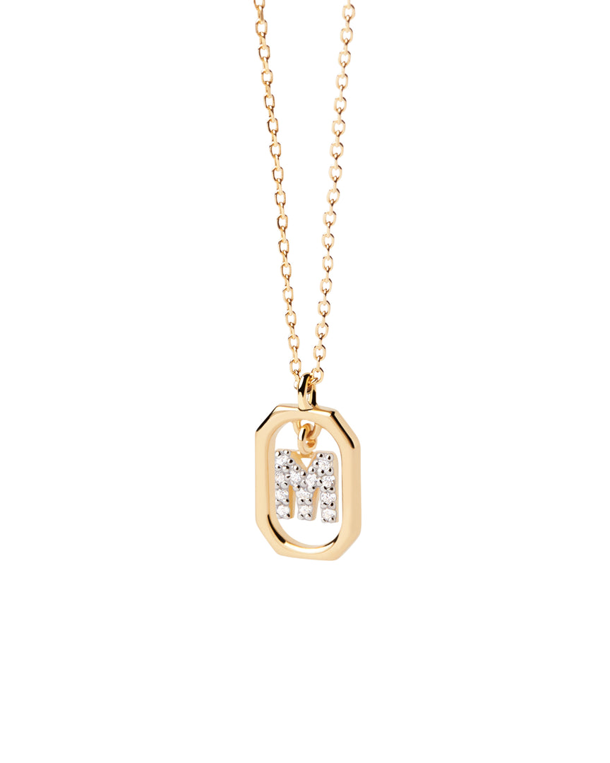 PDPAOLA - Mini Letter 'M' Necklace - Gold
