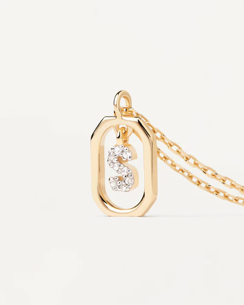 PDPAOLA - Mini Letter 'S' Necklace - Gold