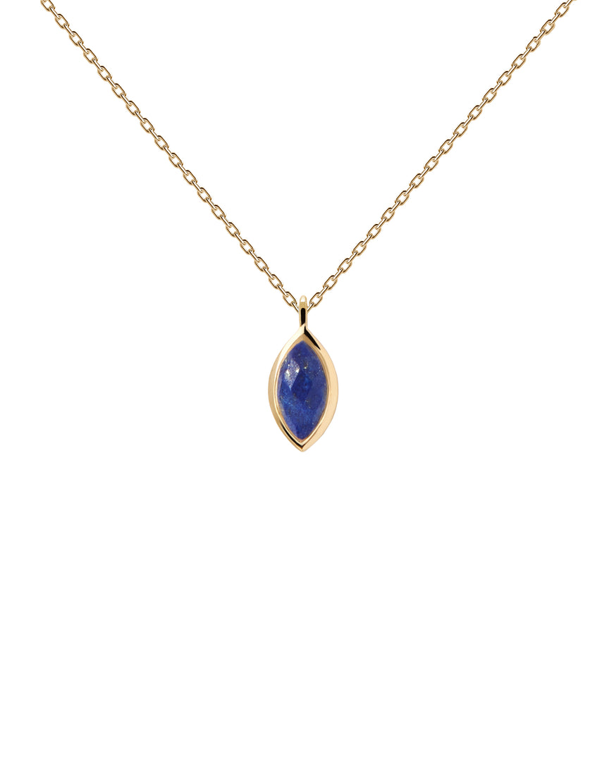 PDPAOLA - Lapis Lazuli Nomad Necklace - Gold