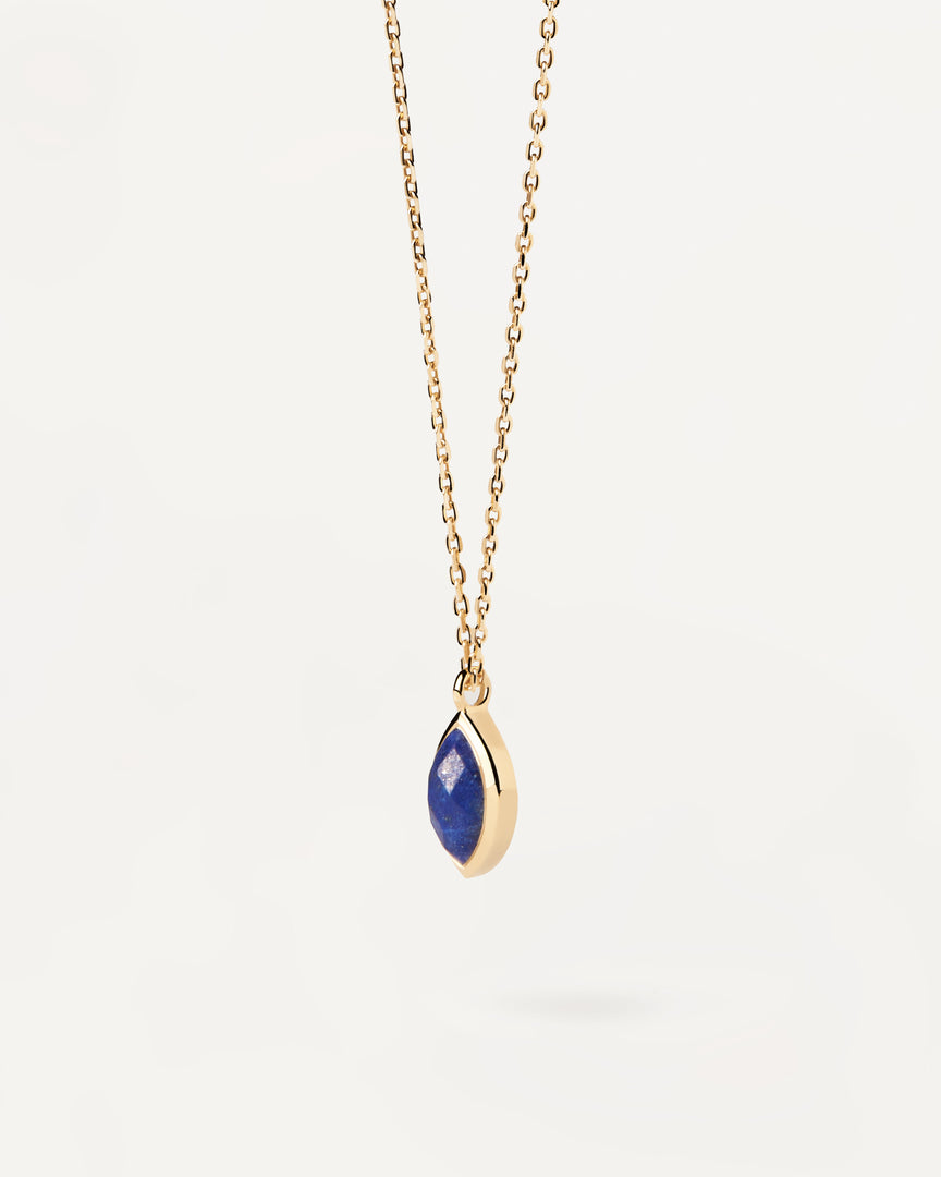 PDPAOLA - Lapis Lazuli Nomad Necklace - Gold
