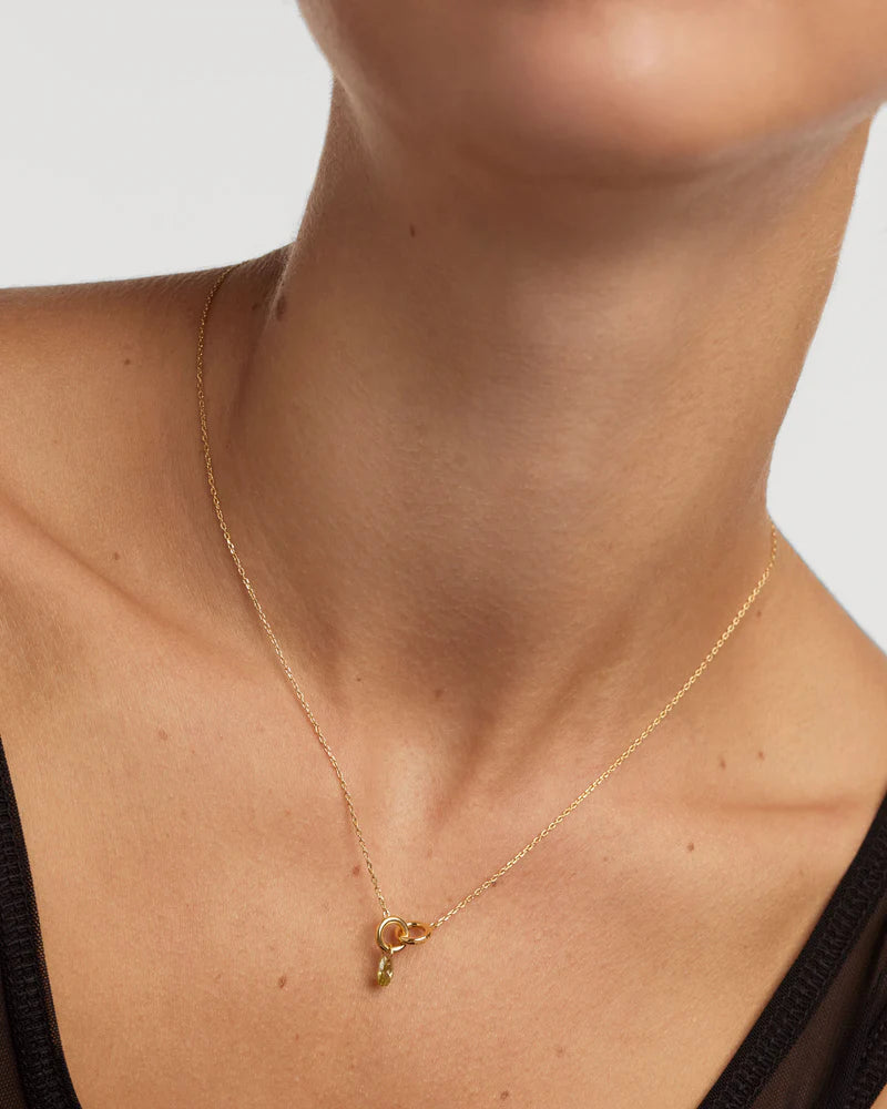PDPAOLA - Green Lily Necklace - Gold