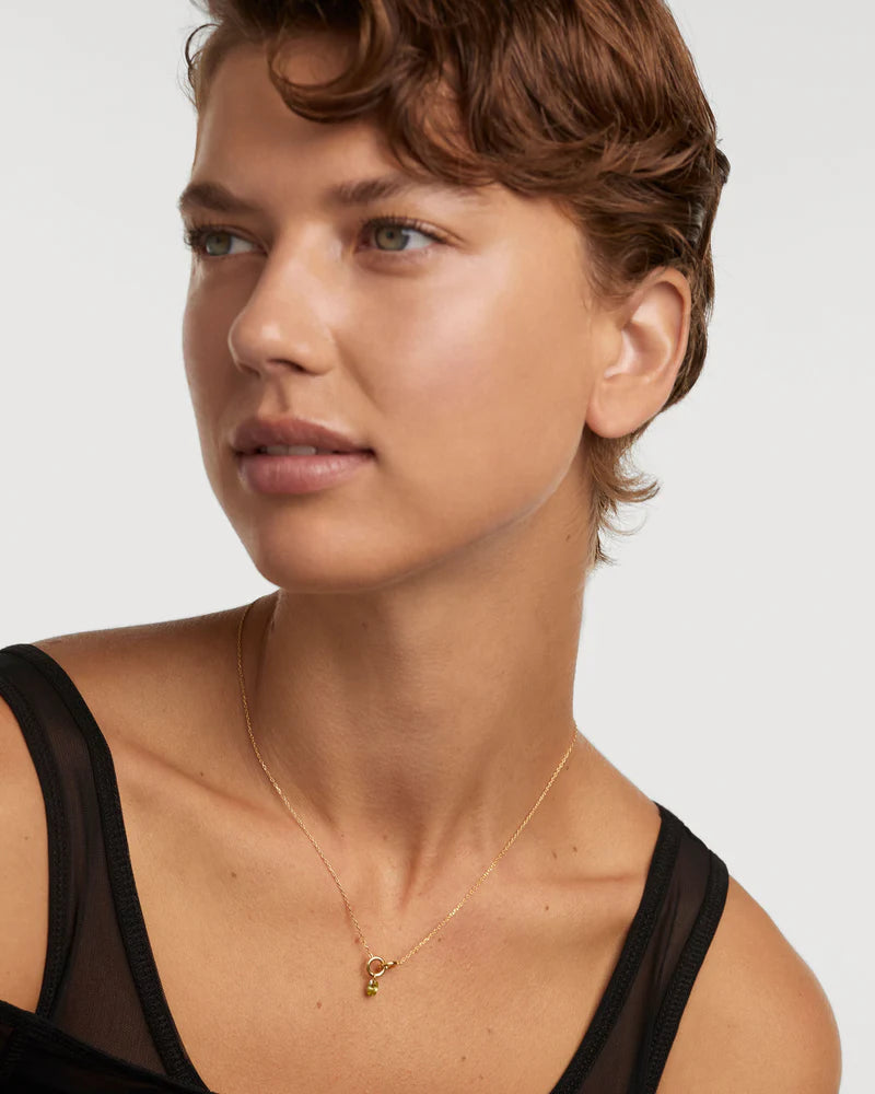 PDPAOLA - Green Lily Necklace - Gold