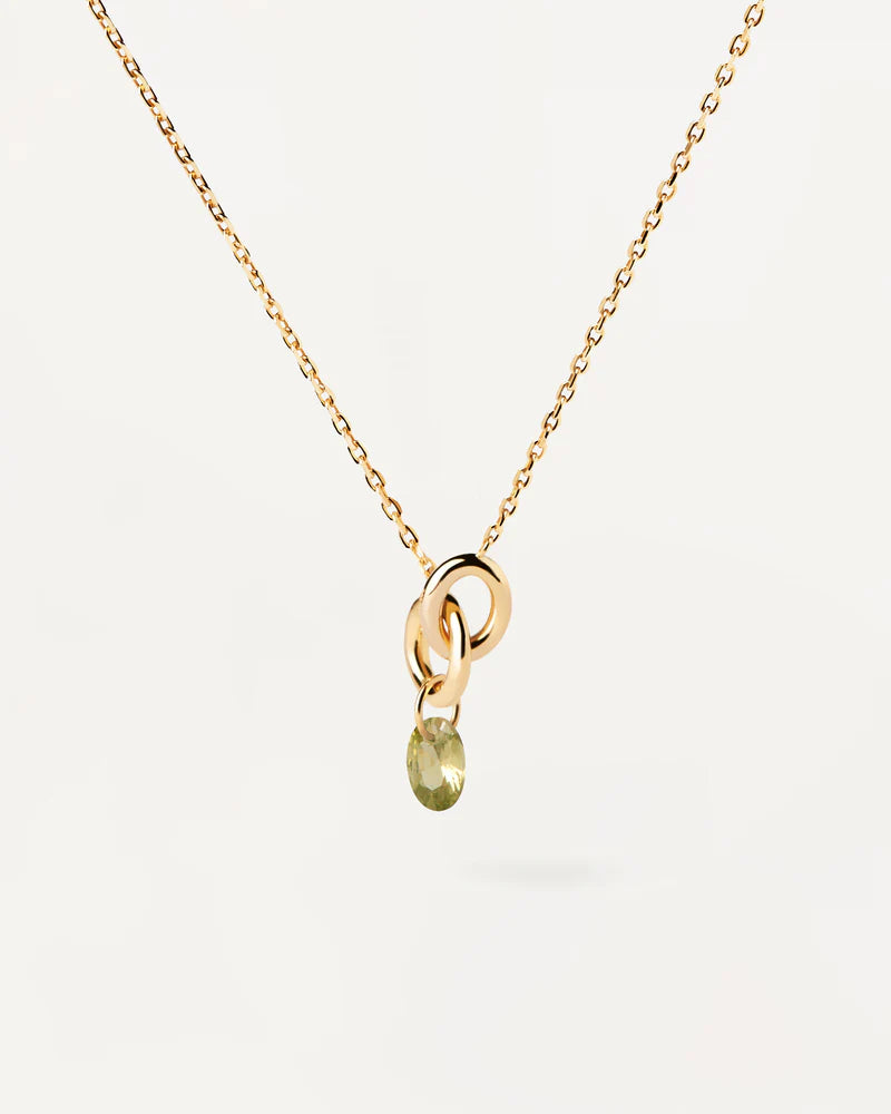 PDPAOLA - Green Lily Necklace - Gold