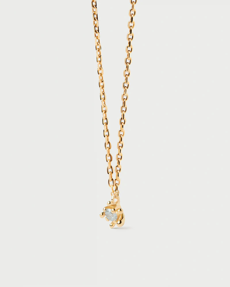 PDPAOLA - Grey Fleur Necklace - Gold