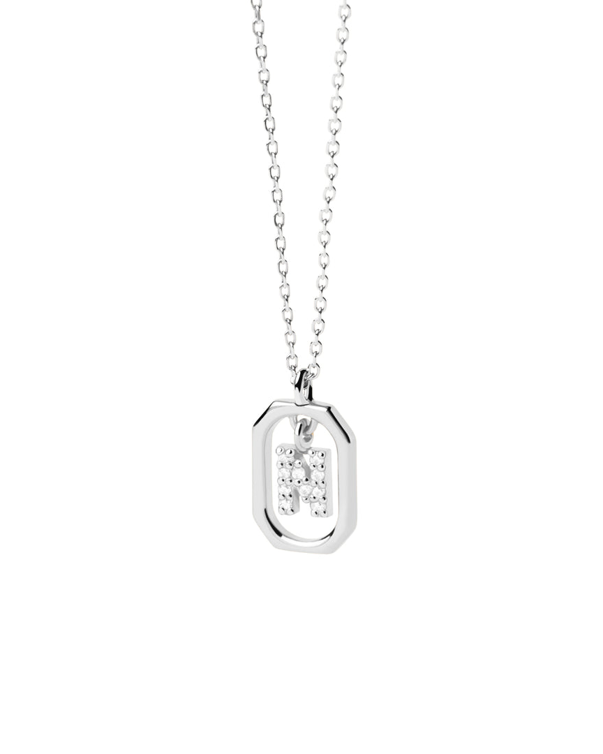 PDPAOLA - Mini Letter 'N' Necklace - Silver