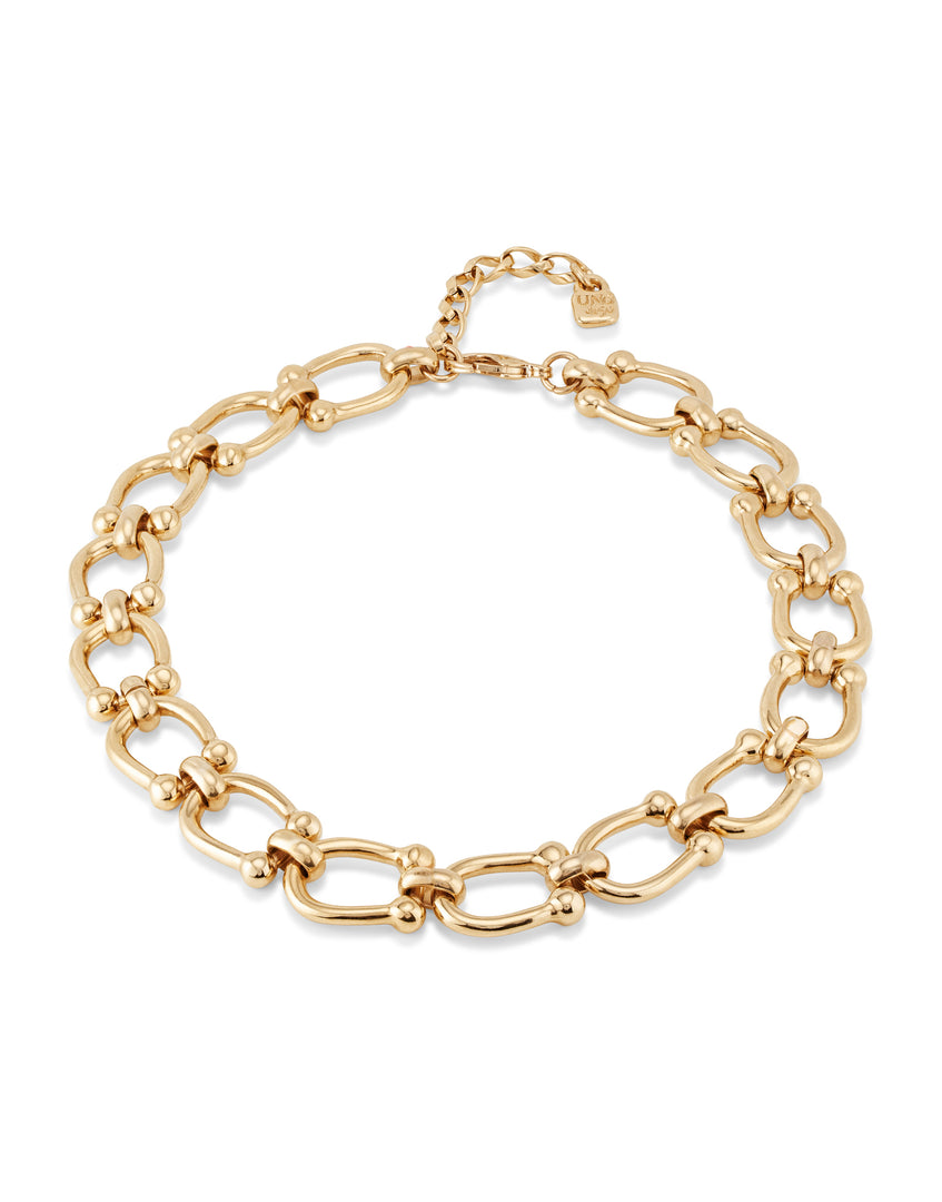 UNOde50 - Medium Sized Links Necklace - Gold