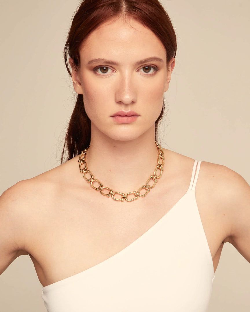 UNOde50 - Medium Sized Links Necklace - Gold