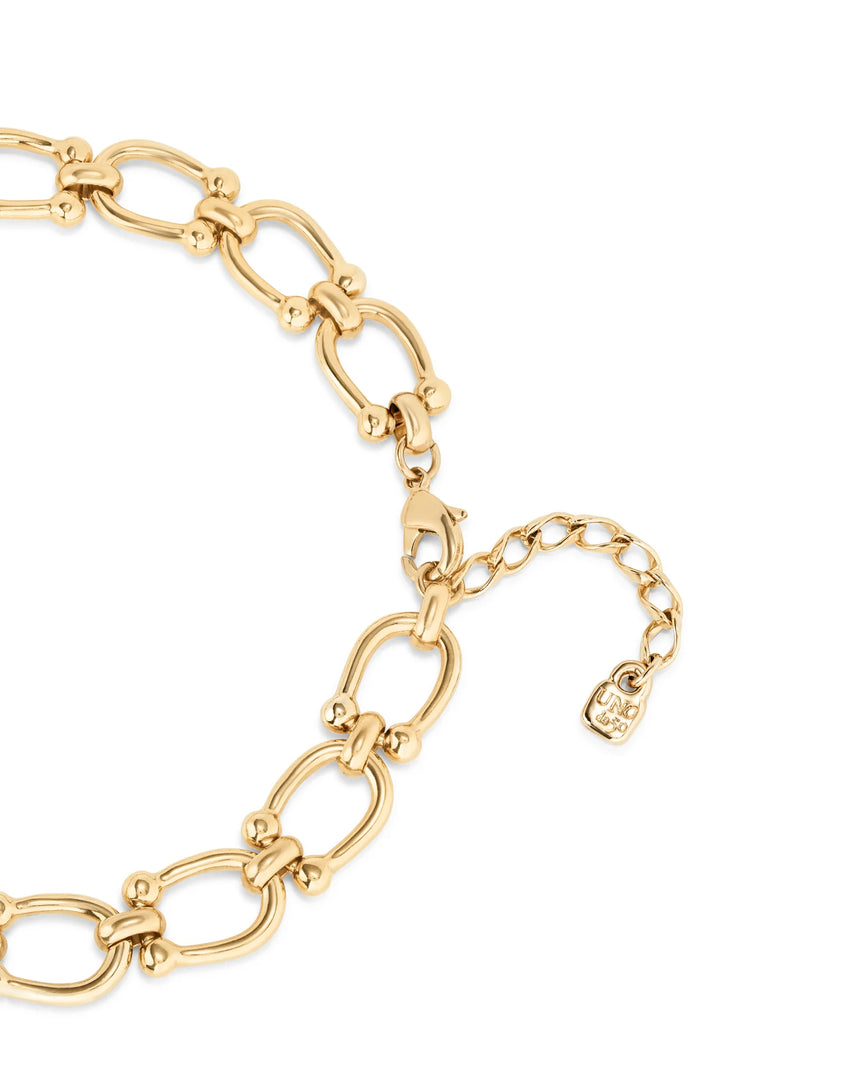 UNOde50 - Medium Sized Links Necklace - Gold