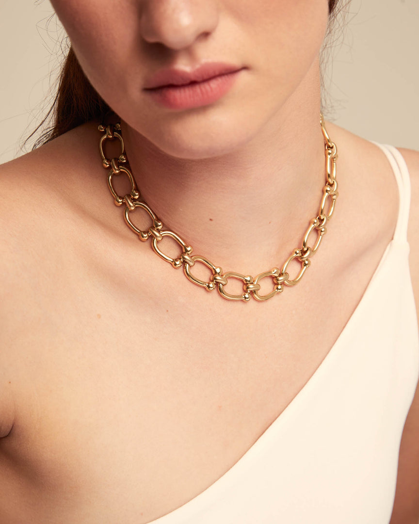 UNOde50 - Medium Sized Links Necklace - Gold