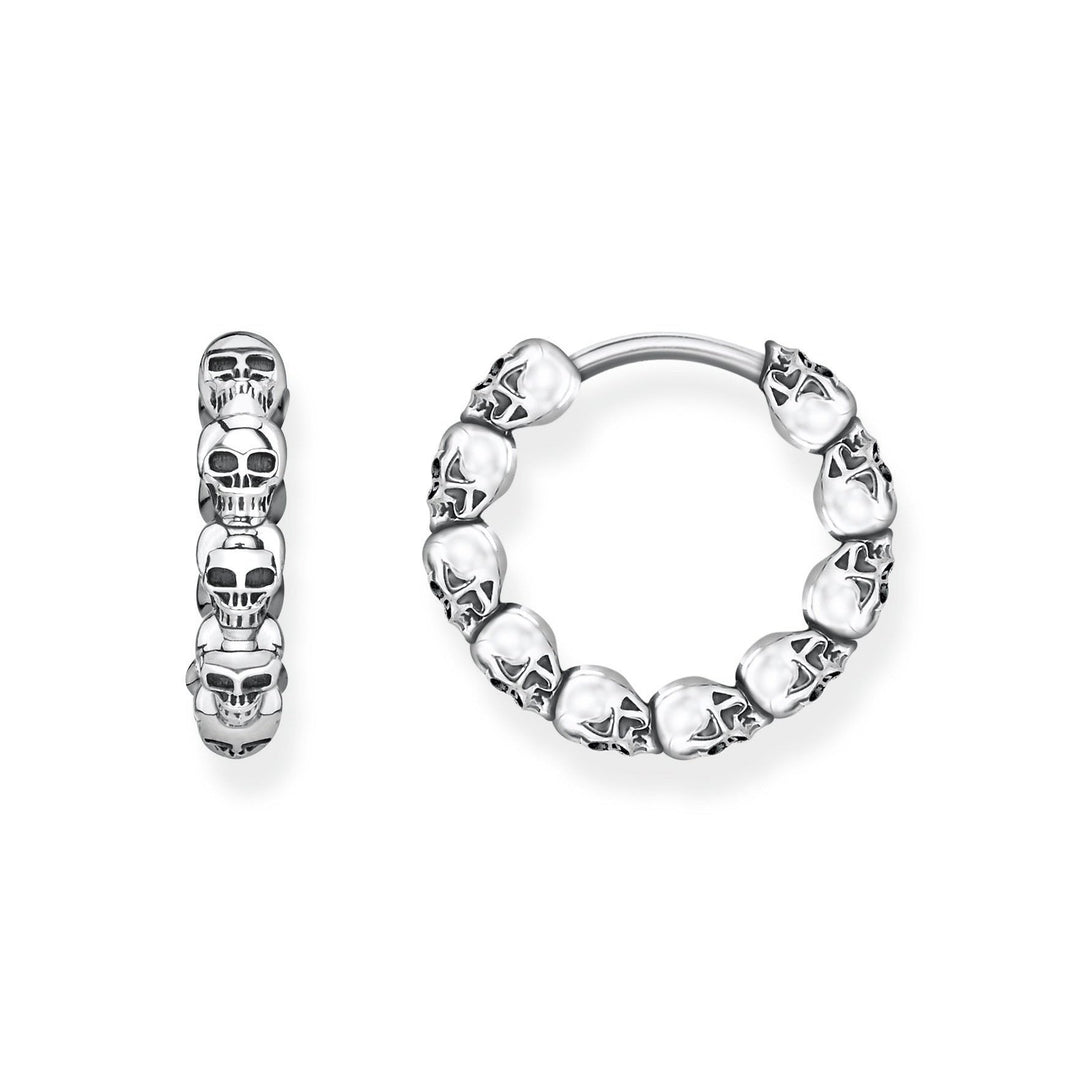 Thomas Sabo - Silver Skull Hoop Earrings