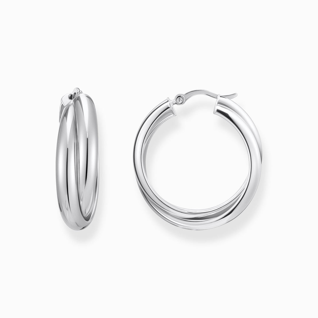 Thomas Sabo - Intertwined Big Hoop Earrings - Silver