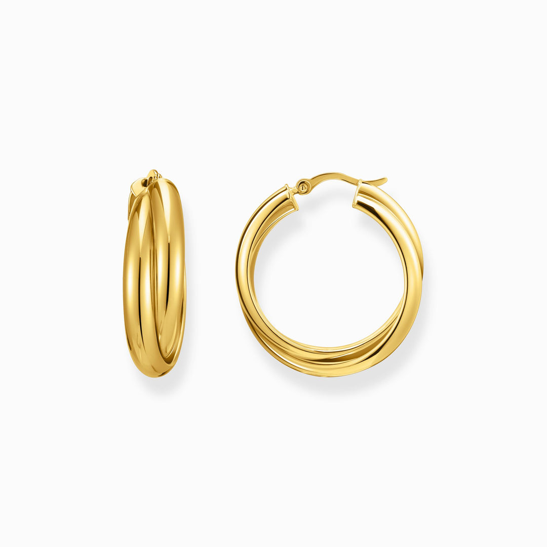 Thomas Sabo - Intertwined Big Hoop Earrings - Gold
