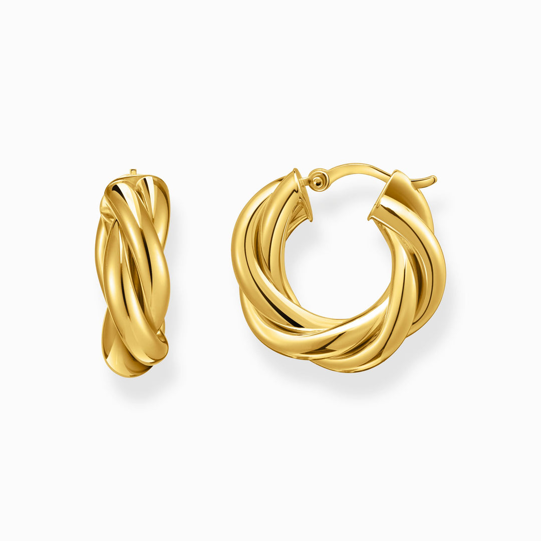 Thomas Sabo - Intertwined Design Hoop Earrings - Gold