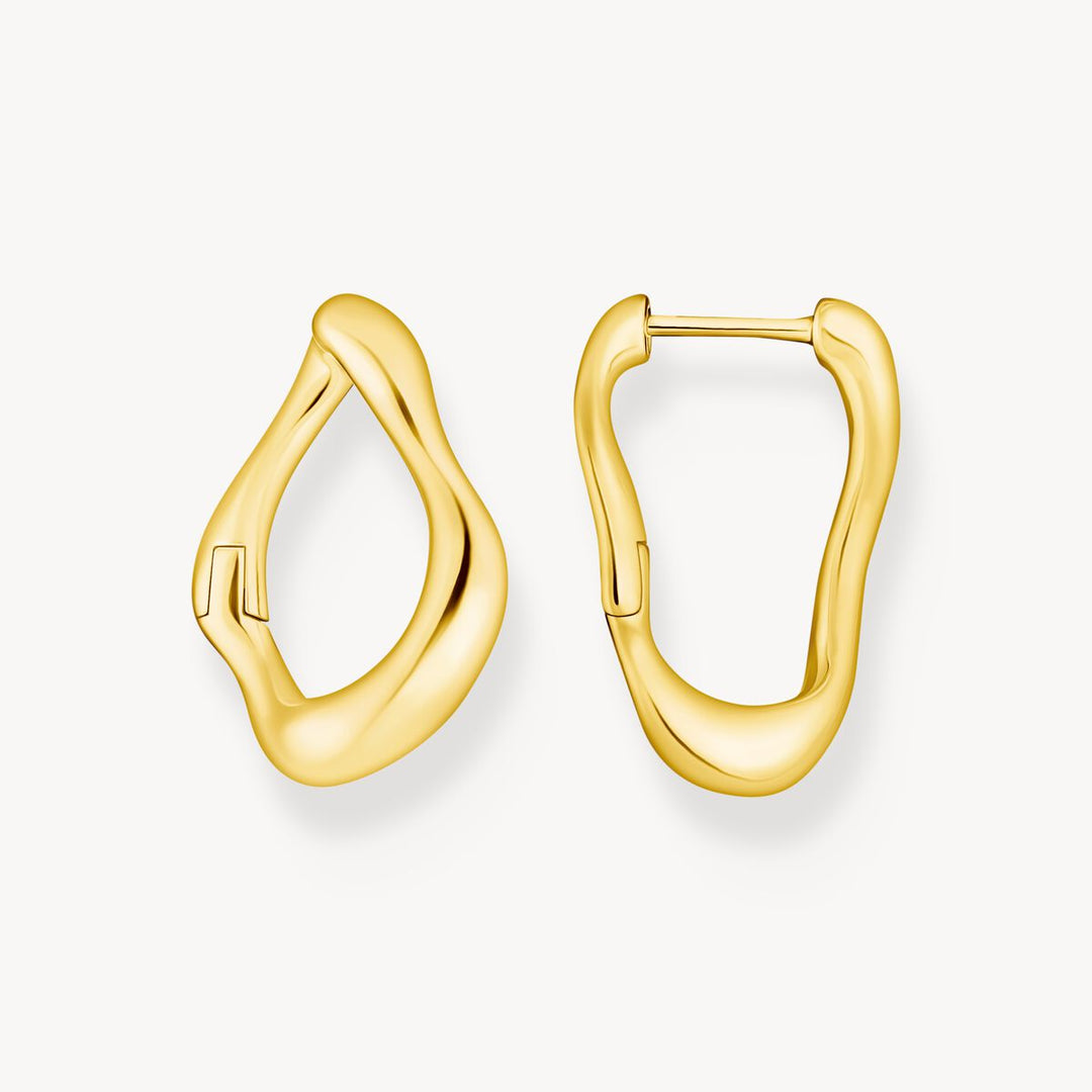 Thomas Sabo - Natural Beauty Small Hoop Earrings - Gold