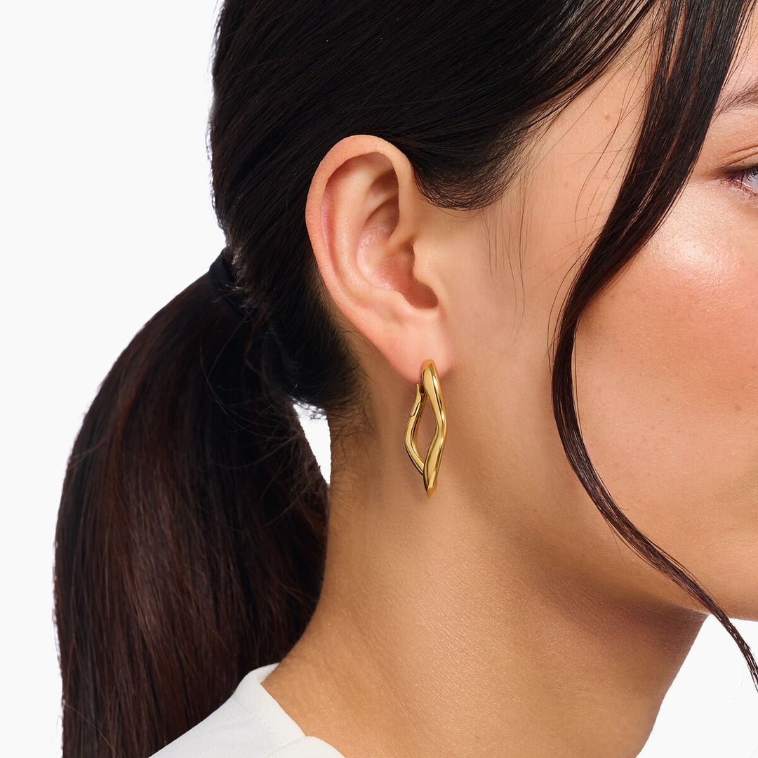 Thomas Sabo - Natural Beauty Big Hoop Earrings - Gold